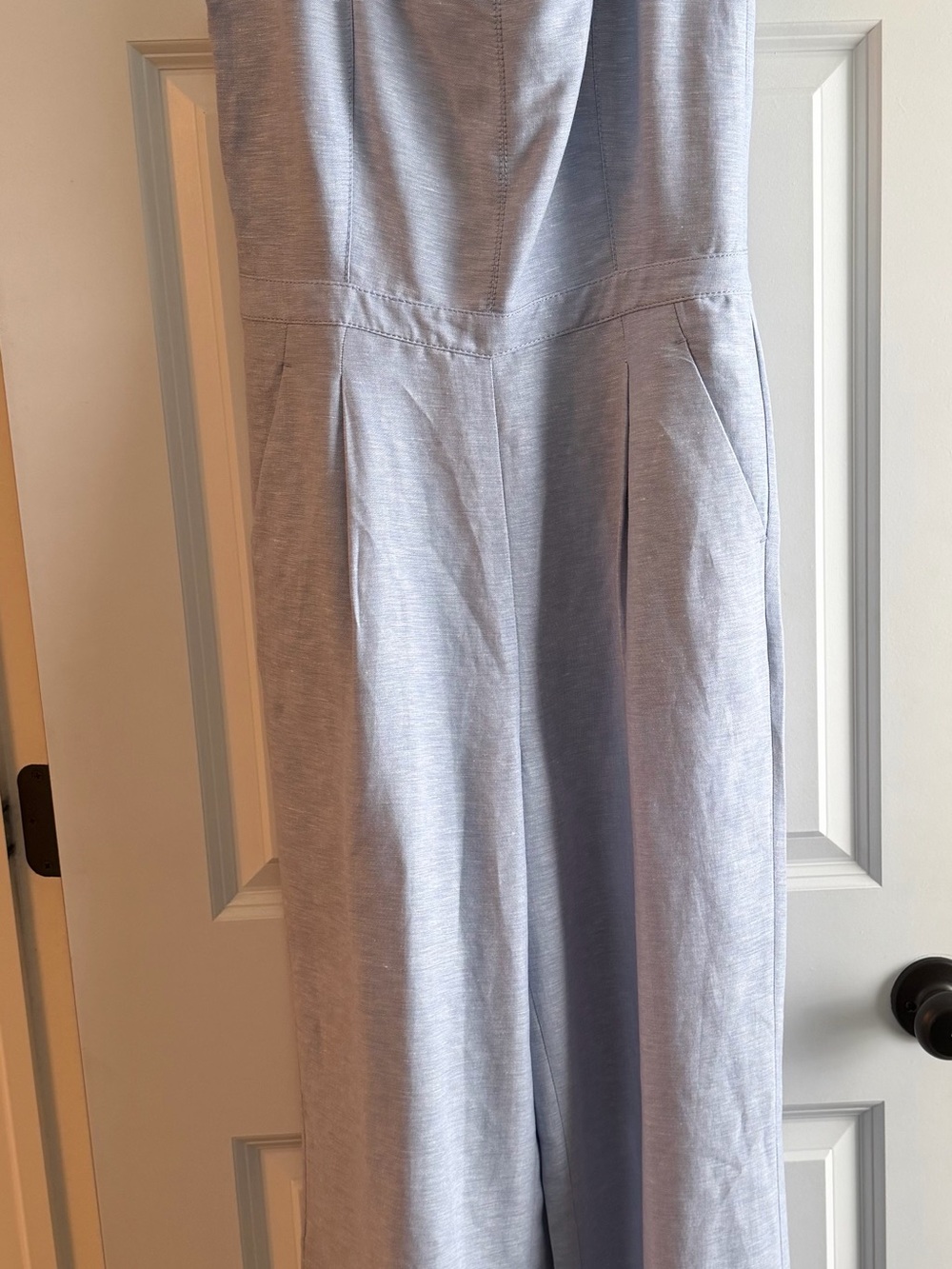 Loft Light Blue Wide-Leg Jumpsuit